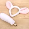 Fashionable Sheep Ear Headband And Tail Set For Kids Soft Plush Headpiece Ornament For Costume Parties And Cosplay Fun