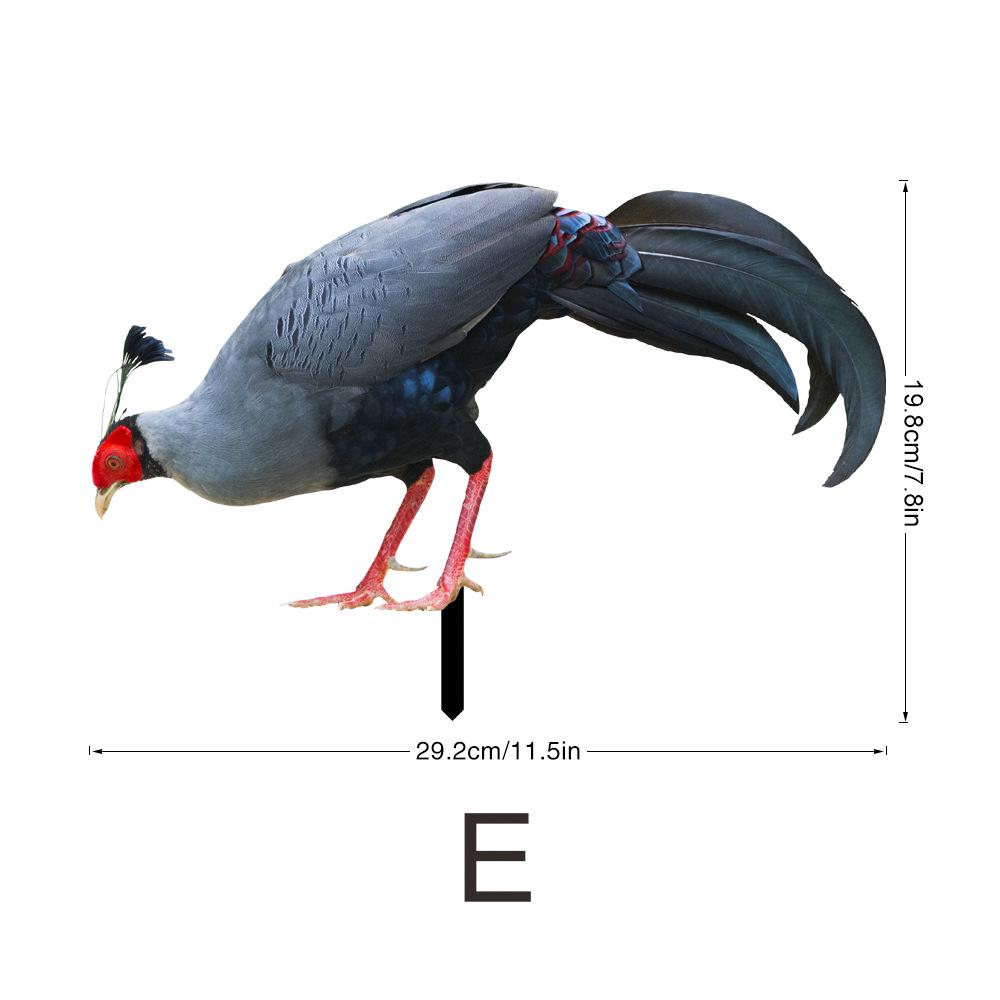 YKLU069-256 3D Rooster, Hen, Duck & Pig Outdoor Garden Decoration Plug