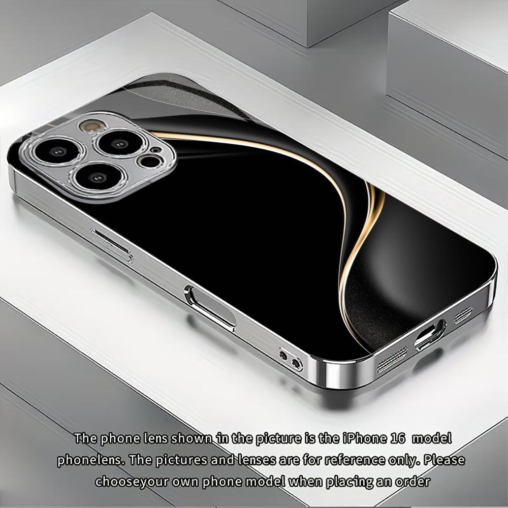 Business fashion phone cases carcasa Smartphone Glass Phone Case for iPhone 17 16 15 14 13 12 11pm Pro Plus fundas Men's style