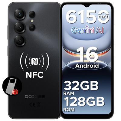 DOOGEE Note56 X Pro Smartphone Android 16 Pantalla 6.56" HD+ 90Hz, Teléfono Móvil 32 GB+128 GB, NFC/Widevine L1, Desbloqueado - Negro - Muy buen estado