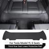 Third Row Seat Lower Protective Mat For Tesla Model YL 6-Seater Leather Under Seat Anti-kick Pad Cover Car Interior Accessories