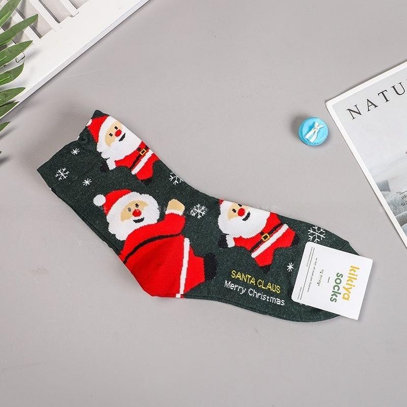 Cartoon Christmas Socks Cute Women's Christmas Socks Elk Mid Snow Man Socks Christmas Women's Socks