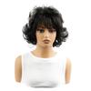 Synthetic Black Wigs With Bangs Short Curly Fluffy Wigs for Women Daily Cosplay Natural Bob Hair Heat Resistant Fiber Wig