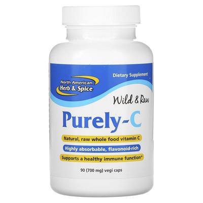 North American Herb & Spice, Purely-C, 700mg, 90 Veggie Capsules