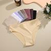 6PCS Women Seamless Panties Ice Silk Ultra Thin Briefs Female Soft Underwear Ladies Low Rise Sexy Lingerie High Elastic Panties