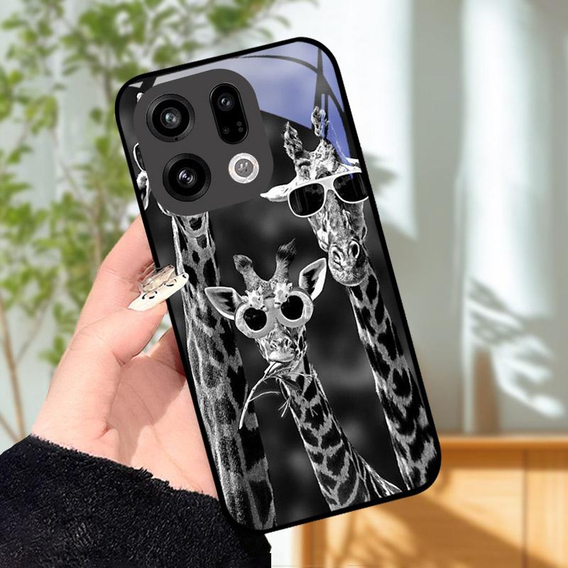 Handyhülle für OPPO Find X9 Pro FindX9 FindX8 X8Pro Kameraschutz Gehärtetes Glas Rückseite Stoßfest Hartes PC-Gehäuse Fundas Shell