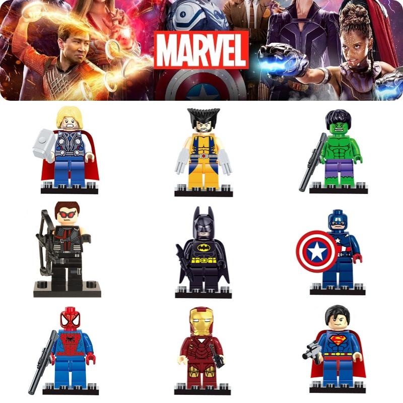 D818-898 Superhero Building Blocks High-quality Abs Plastic Diy Assembly Toy 9 Color Options 5cm Height
