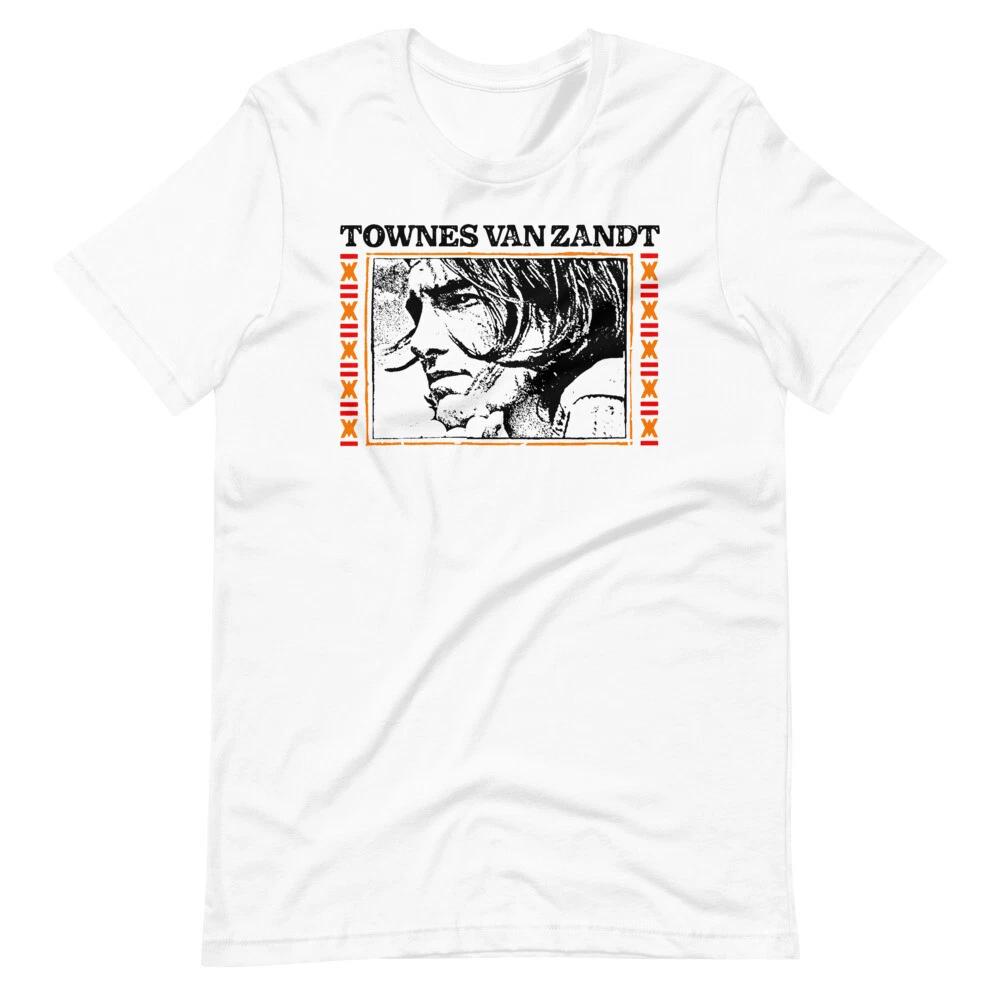 

TOWNES VAN ZANDT Fan Art Graphic Tee Short-Sleeve Unisex 100% Cotton T-shirt Mens Tees Top 4XL