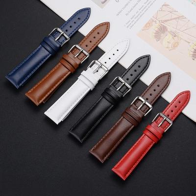 18mm 20mm 22mm Leather Watch Strap Genuine Leather Watch Band Universal Pin Buckle Watch Accessories Cowhide Waterproof Strap Accessories