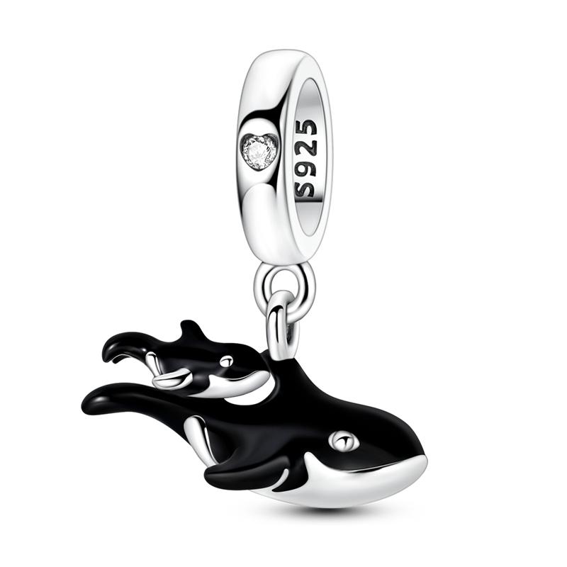 Charms Silver 925 Animal Pendant Beaded Cat Dog Leopard Pony Charms Fit Bracelet Bangle Necklace DIY Women Jewelry Making Gifts