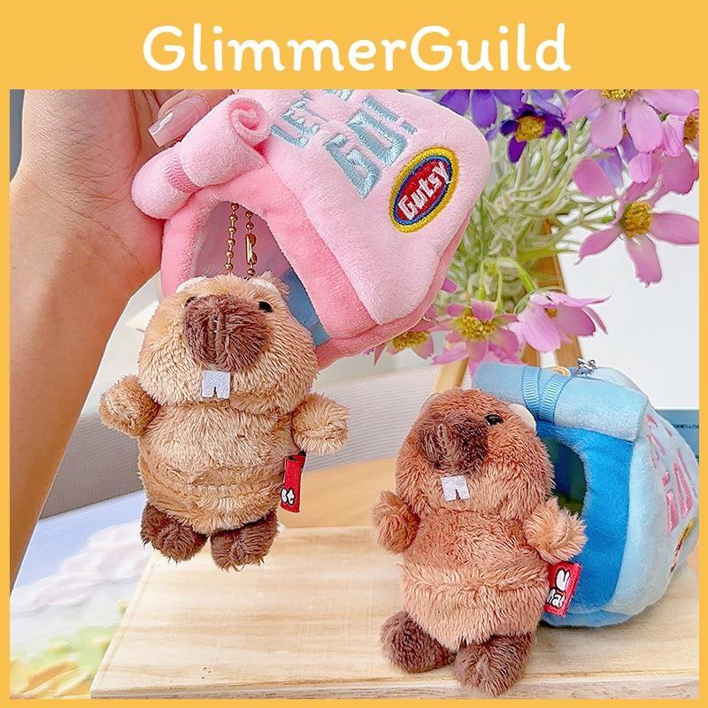 Plush Keychain Marmot Toy Stuffed Doll Backpack Pendant Decoration Kids Gift