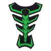 3D Rubber Universal Motorcycle Fuel Gas Tank Pad Protector Decal Sticker Green