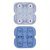 4-Cavity Penguin Silicone Ice Cube Mold, Food Grade BPA-Free with Funnel for Ice, Chocolate, Coffee, Cute Animal Ice Tray