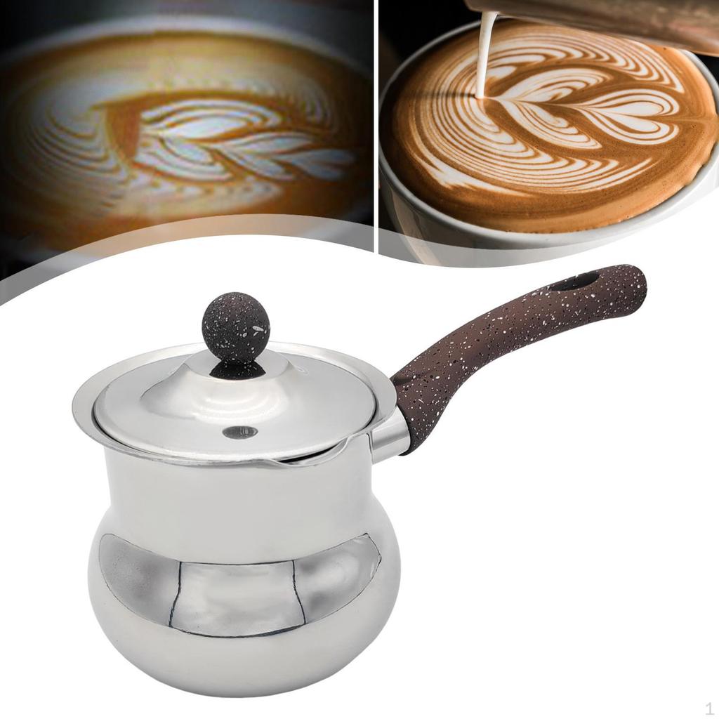 Cafetière Bouilloire Faire du Thé Polyvalente Prise Confortable Moussage de Lait avec Bec Théière