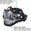 Airsoft-Maske, Airsoft-halbe untere Gesichtsmaske aus Stahl und Metallgeflecht für Luftgewehre, CS-Spiele, Paintball, Schießen, Cosplay
