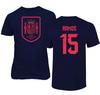 Spanje Voetbal #15 Sergio Ramos Wereld Voetbal Fans Volwassen en Jeugd T-shirt