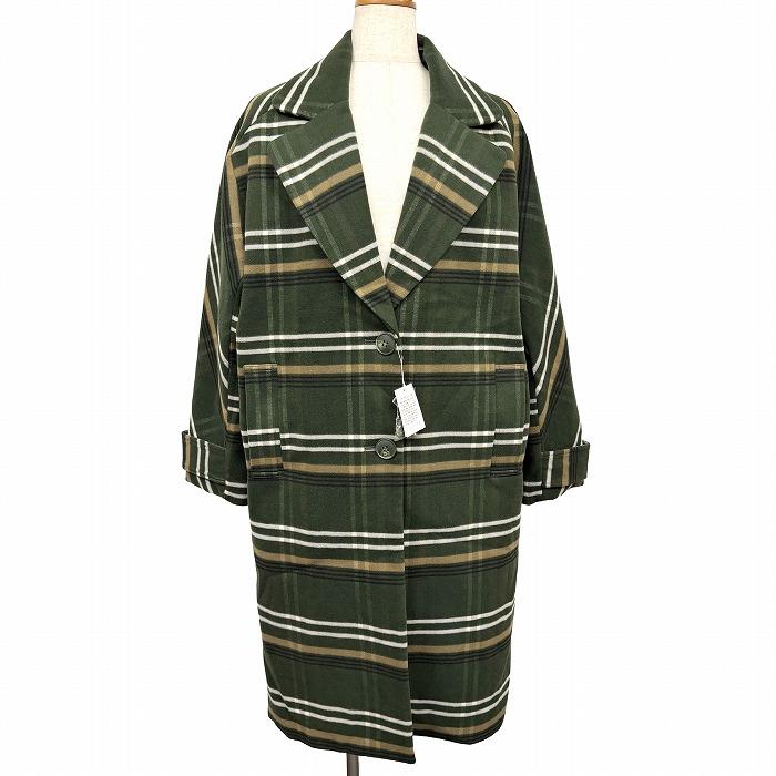 [New] [Impression N] AZUL by moussy Chester coat, 2 button closure, no inner pockets, fully lined, slightly brushed, checkered freedom sleeves, long