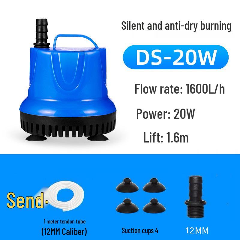 Leise Tauchpumpe für Aquarien und Schildkrötenbecken - Effiziente Wasserzirkulation und Kotabsaugung