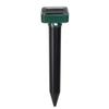 (without LED, Round) 2pcs Solar Powered Ultrasonic Animal Repeller Mouse Gopher Rat Vole Mole Scarer Lawn Garden Yard