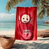 Custom Name Ultra-Soft Beach Towel with Teletubbies Theme,Ideal for Pool - Camping, Diving - Perfect Travel Essential, Vibrant Beach Towel.