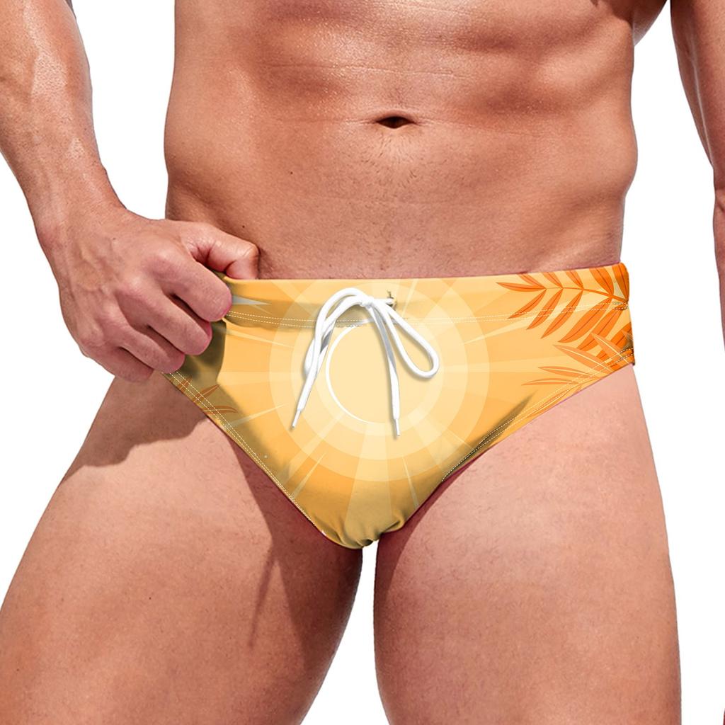 Sommer Herren Hawaiianischer Badehose Kordelzug Badehose Unterhose