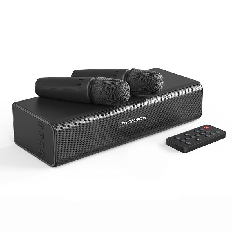 50W Home Desktop KTV Audio Set Wireless Remote Control Dual Microphone Portable Bluetooth Speaker Subwoofer Karaoke Machine