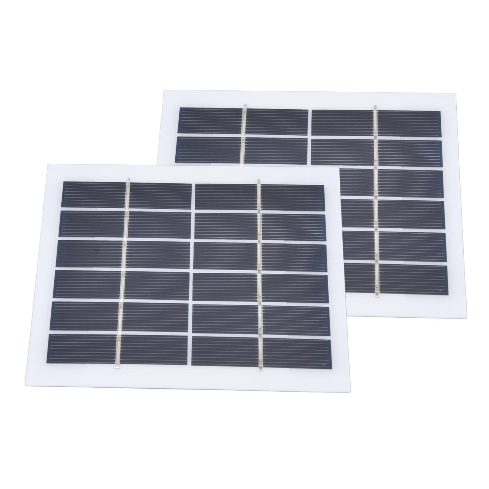 

2 Pcs Portable Solar Panel 2W 6V Mini Solar Cells High Conversion Efficiency for Household Lighting System