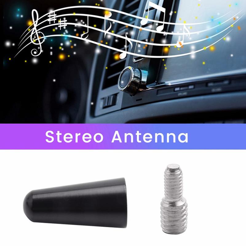 1Pc Black Antenna 3Cm Roof Antenna Short Pole Antenna Car Pole Antenna Short Adapter Radio Foot