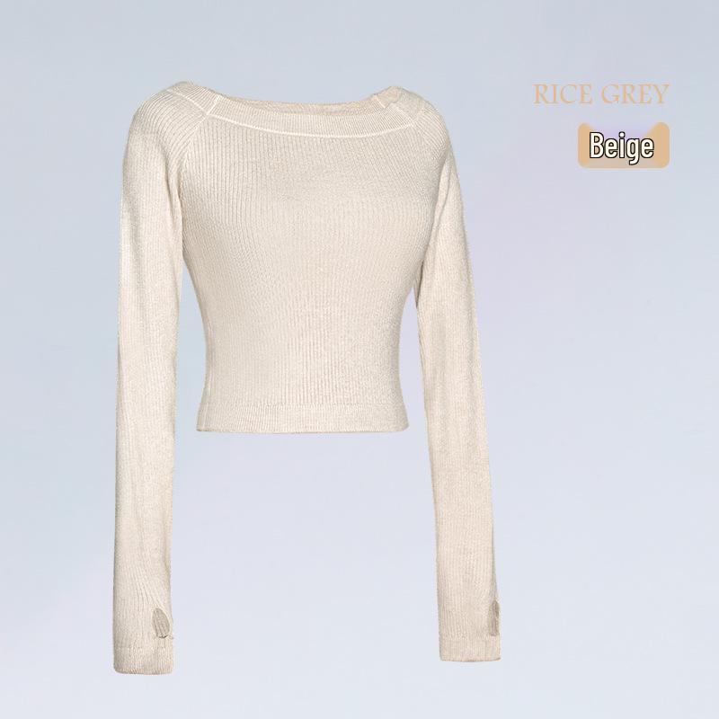 

Женский вязаный кардиган с длинным рукавом для осенне-зимних танцевальных тренировок XL