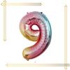 32-Inch Gradient Color Aluminum Foil Number Balloons - US Version