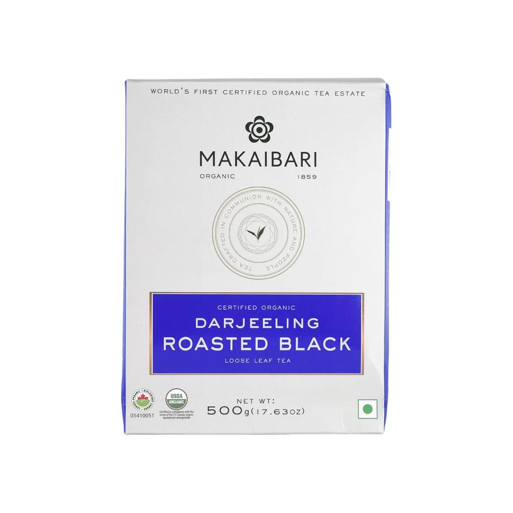 Makaibari Darjeeling Roasted Black | 500 Gms Loose Leaf Tea | Roasted Black Tea | Monocartoon Tea Pack | Strong Tea