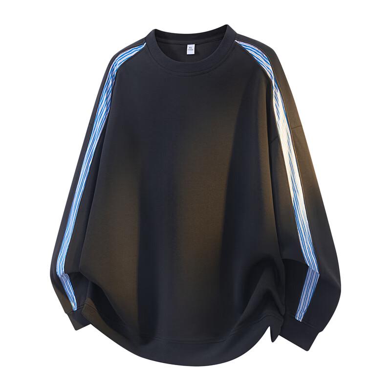 Wassup Sohot Men's Striped Crewneck Sweatshirt