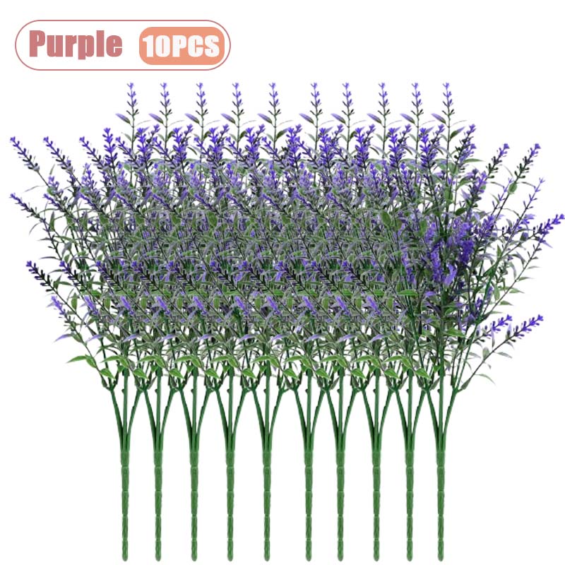 1-10PCS Lavender Artificial Flowers Faux Plants Greenery Wedding Celebration Home Decor Accessories Ornaments Arrangements