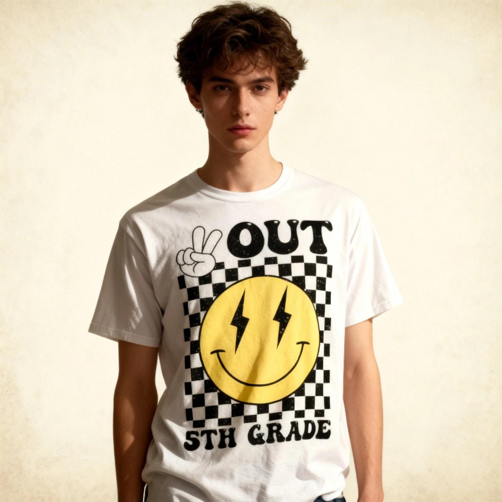Peace Out 5th Grade Last day of school 5th Grade Graduation T-Shirt XL