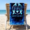 Flame Logo Design Printed Beach Towel, Super Soft Microfiber, Perfect Gift Birthday, for Pool, Beach, Travel, for family and friends