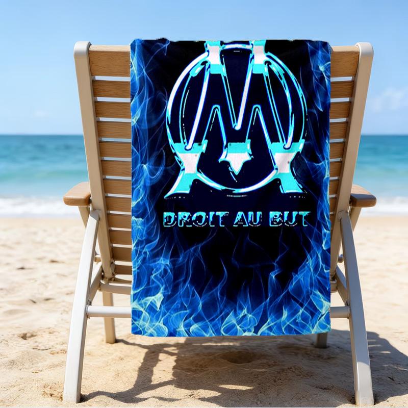 Flame Logo Design Printed Beach Towel, Super Soft Microfiber, Perfect Gift Birthday, for Pool, Beach, Travel, for family and friends