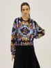 GREEDILOUS Electric Spider Crop Sweater