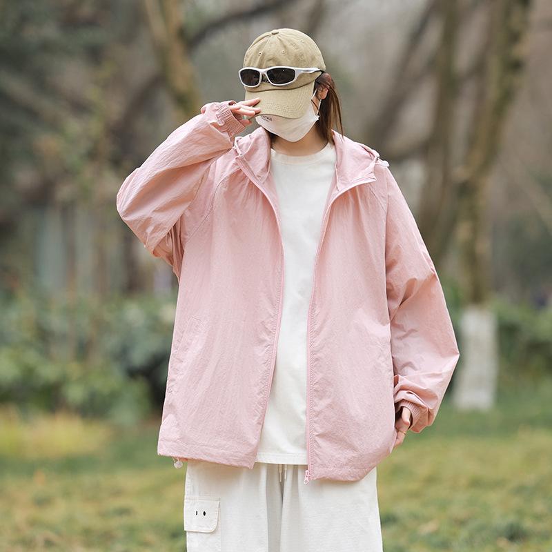 Dopamine Summer Couple UV Protection Hooded Skin Clothing Sunscreen Clothing Outdoor Men's and Women's Sunscreen Clothing Fishing