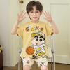 Boys Cotton Short Sleeve Pajama Set Lightweight Sleepwear Kids 8 Years Cartoon Print Home Outfit