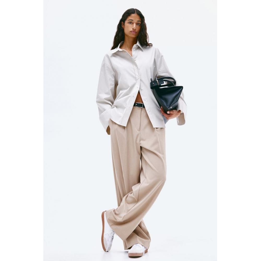 

Широкие брюки HM бежевые