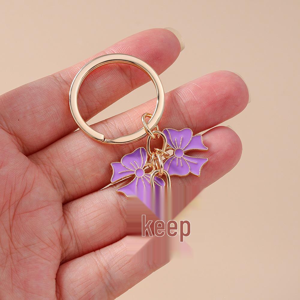 Trendy European and American Bow Knot Keychain Pendant