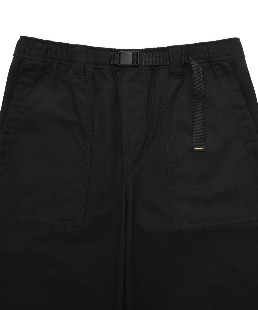 WACKY WILLY Webbing Belt Cotton Pants Black