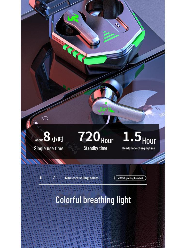 N35 Dual-Mode Bluetooth-Headset: Echt kabellos, Umschaltbare Musik- und Spielmodi, Lange Standby-Zeit, Chinesisch/Englisch