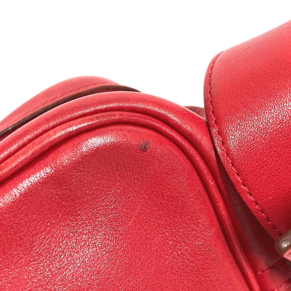 HERMES Van Quatre PM Crossbody Pochette Shoulder Bag Leather Red