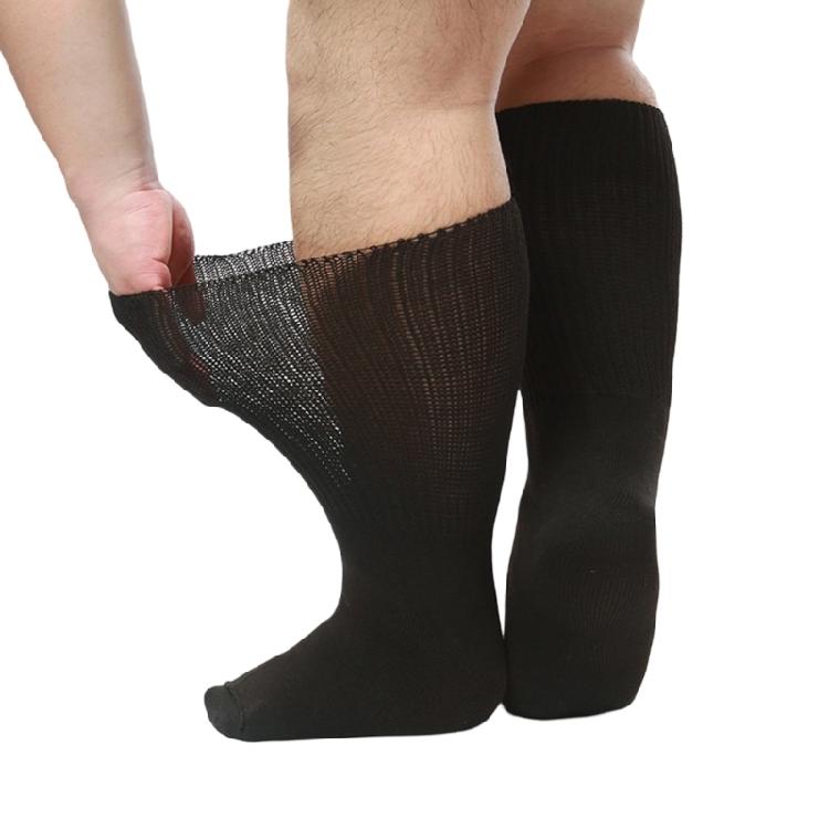 Extra breite Socken ohne Bündchen für Lymphödeme, bariatrische, diabetische Kniestrümpfe für geschwollene Ödeme, Gipsfüße, Gehen