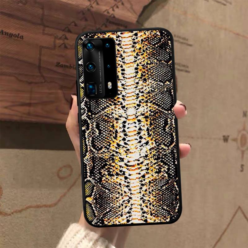 

Чехол для телефона с изображением змеиной кожи для Huawei P50 P40 E P30 P20 Pro P10 Lite P Smart Y6 Nova3E Honor10 HuaweiMate20lite