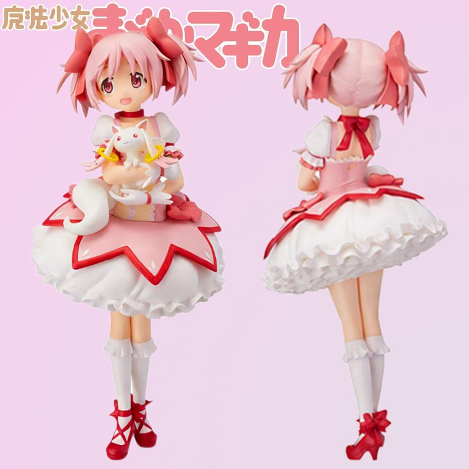 Anime Magikano 18cm Puella Magi Madoka Magica Madoka Kaname Magiczna Dziewczyna Model PVC Figurka Artikulowana Uroczy Prezent Urodzinowy