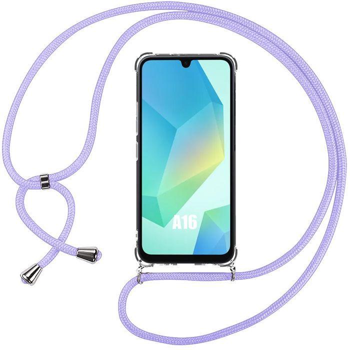 Coque pour Samsung Galaxy A16 5G/4G - Protection avec Bandoulière Violet - BOOLING®