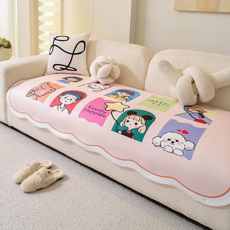 

Maillard Four Seasons Universal Sofa Cushion Straight Row Cushion Armrest Non-Slip One-Piece Sofa Cover Towel New 70*70cm