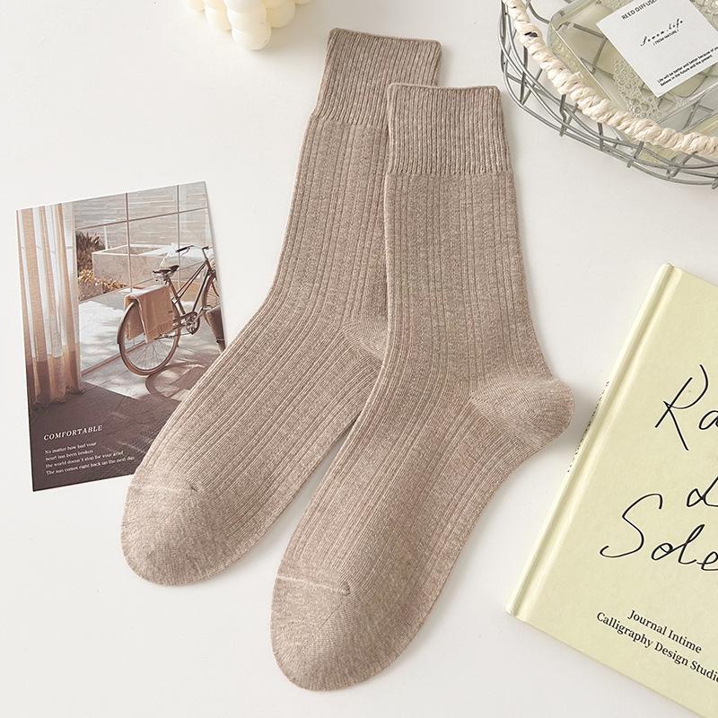 Cashmere Socks Men'S Medium Tube Socks Keep Warm In Season, Super Thick Fleece Wool Socks, Thickened Deodorant Men'S Socks In Winter